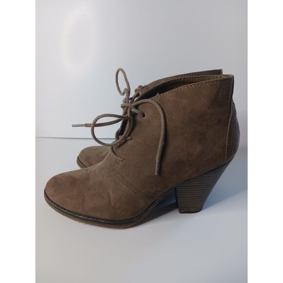 Mia Brown Lace Up Ankle Boots‎ Size 9 - Picture 4 of 7